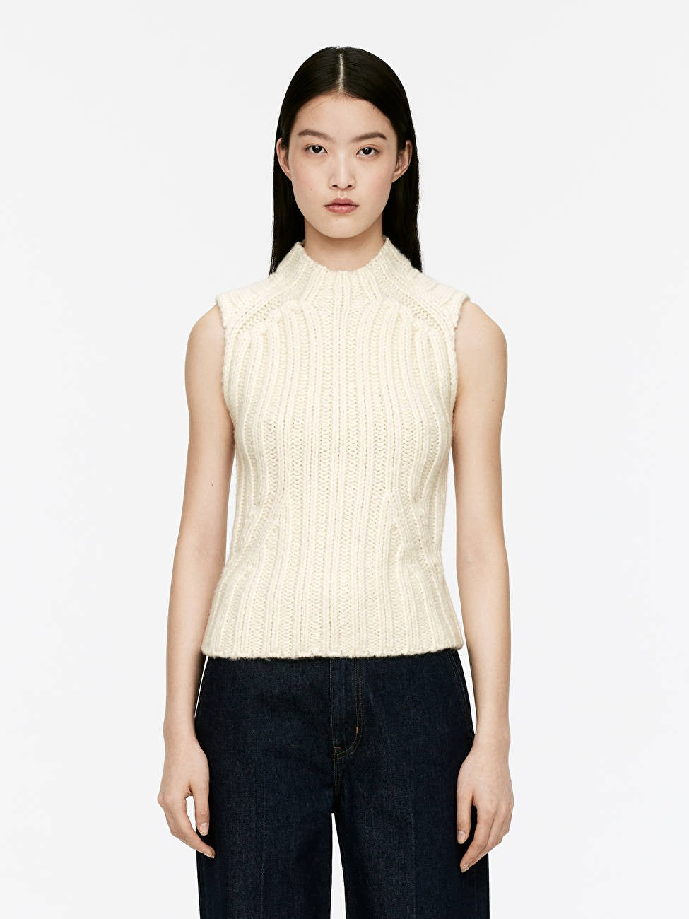 Rib-Knitted Vest