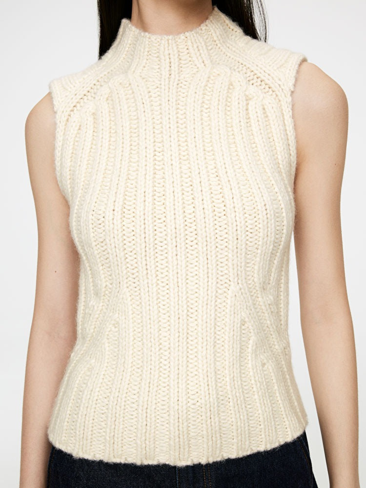 Rib-Knitted Vest