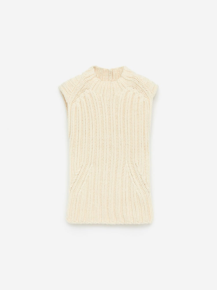 Rib-Knitted Vest