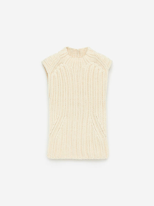 Rib-Knitted Vest