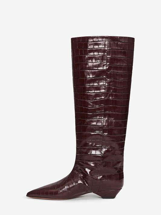 Knee-High Leather Boots