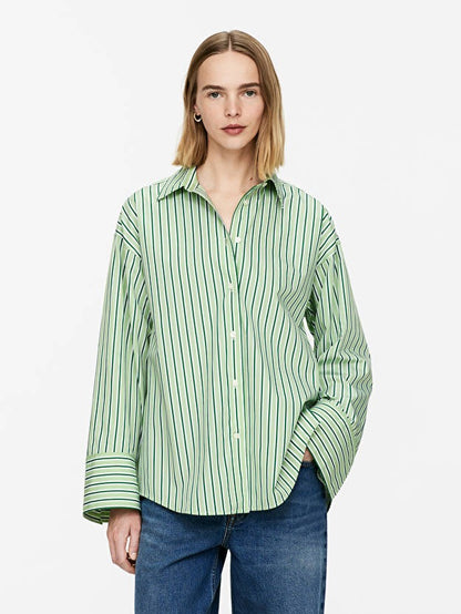 Wide-Sleeve Cotton Shirt