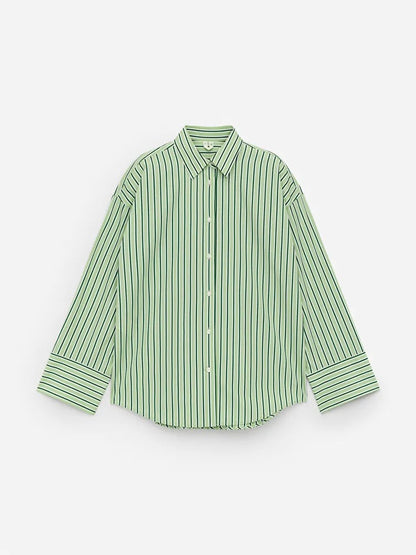 Wide-Sleeve Cotton Shirt