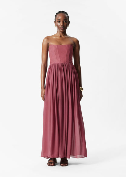 Sheer Corset Maxi Dress