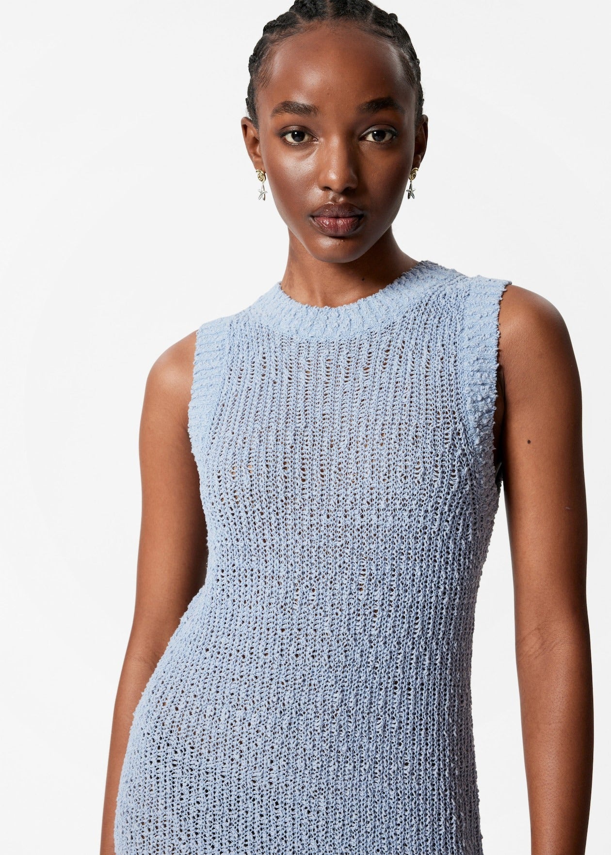 Sleeveless Silk-Blend Midi Dress