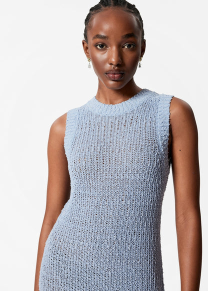 Sleeveless Silk-Blend Midi Dress