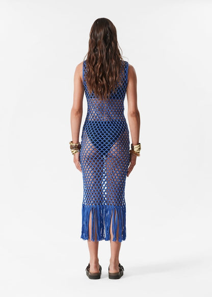 Open-Knit Midi Dress