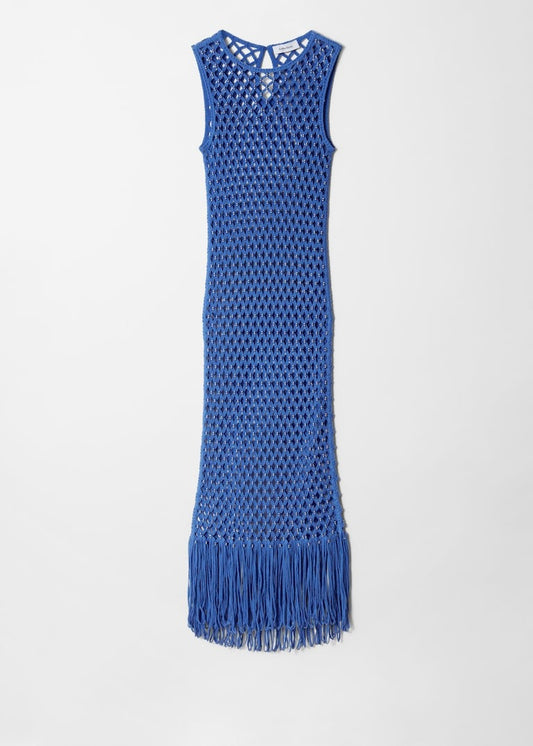 Open-Knit Midi Dress
