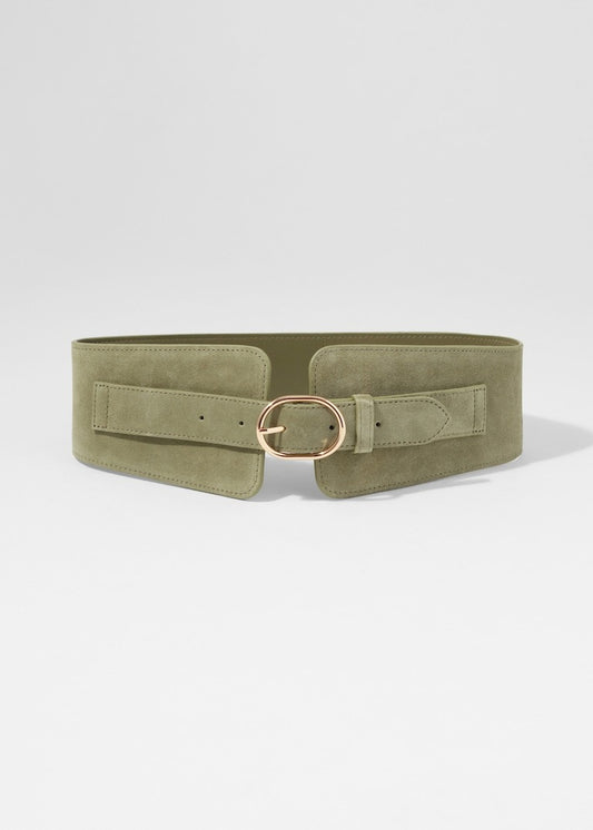 Wide Suede Waist Belt