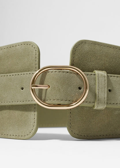 Wide Suede Waist Belt