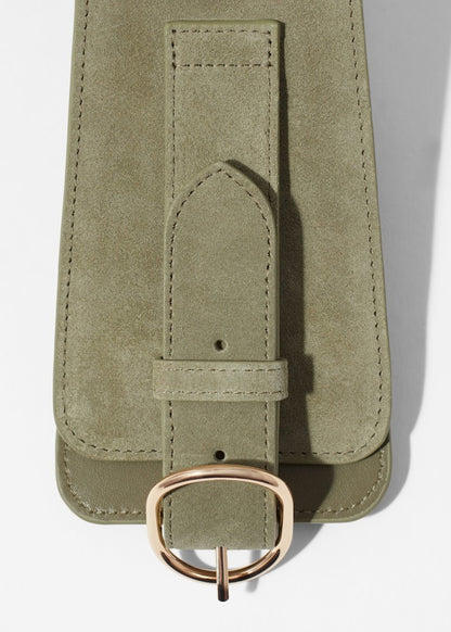 Wide Suede Waist Belt