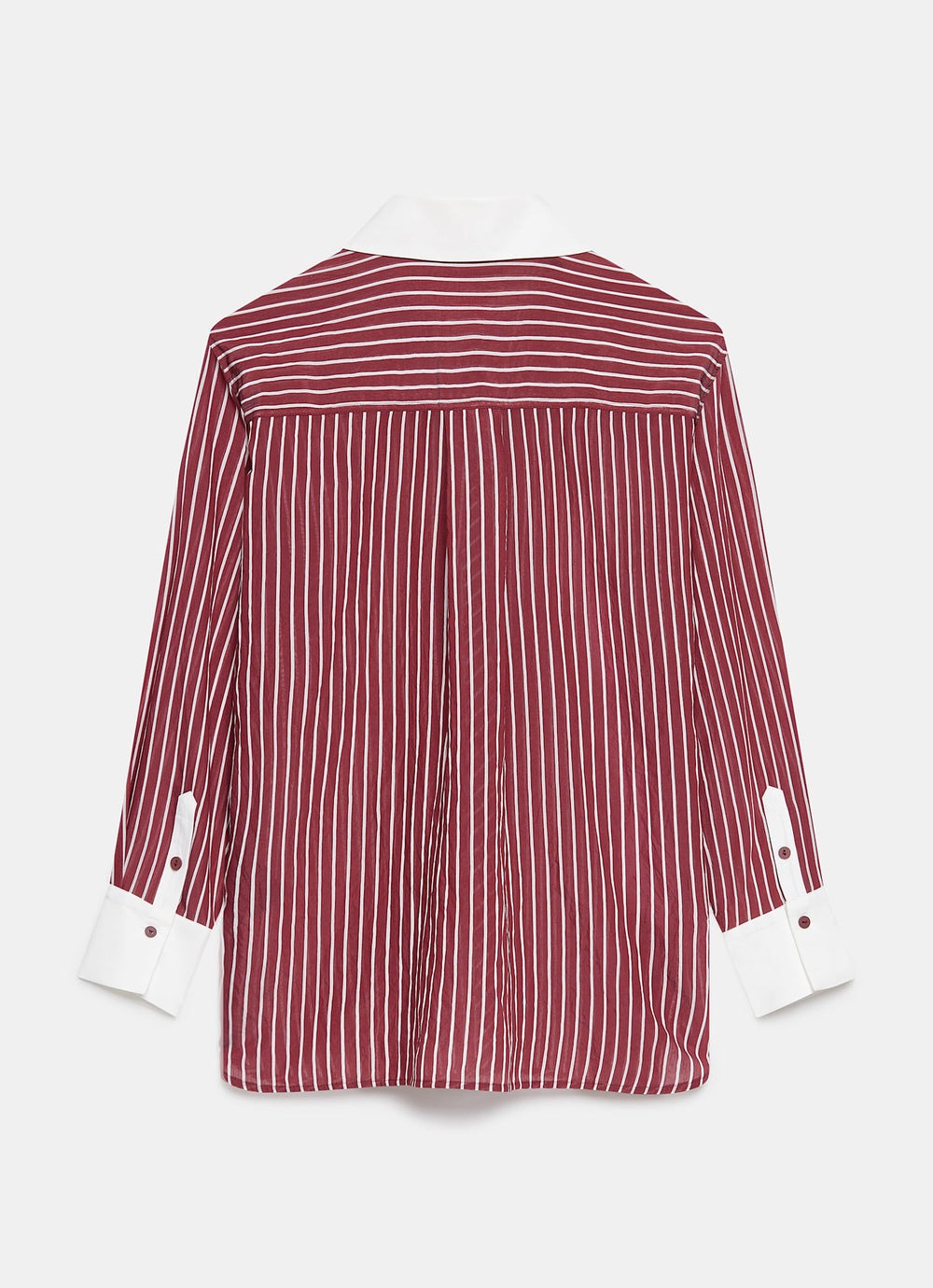 Burgundy Striped Long Sleeve Shirt