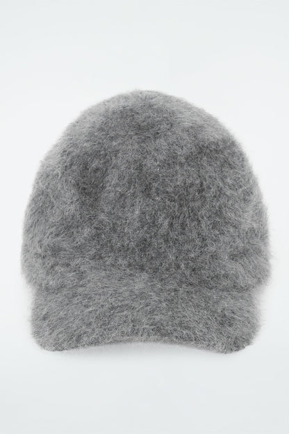 Brushed-Cashmere Baseball Cap