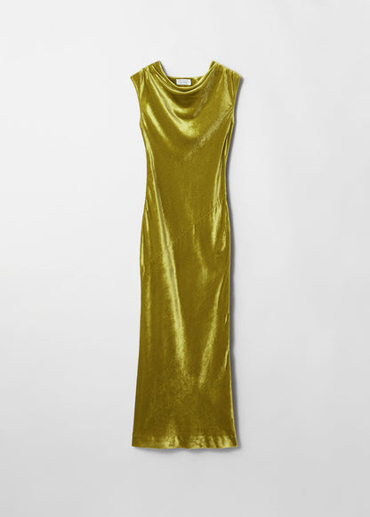 Draped Velvet Maxi Dress