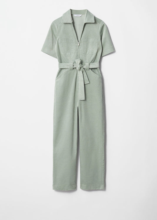 Belted Corduroy Jumpsuit