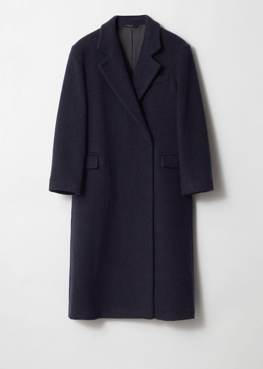 Single-Buttoned Wool-Blend Coat