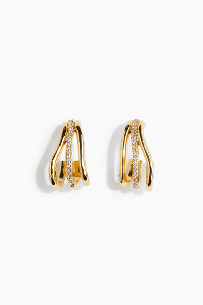 Gold-plated hoop earrings