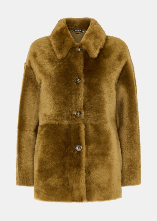 Olive Tamina Short Shearling Coat