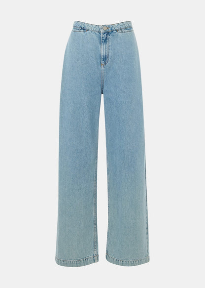 Light Wash Authentic Ankle Wide Leg Jean