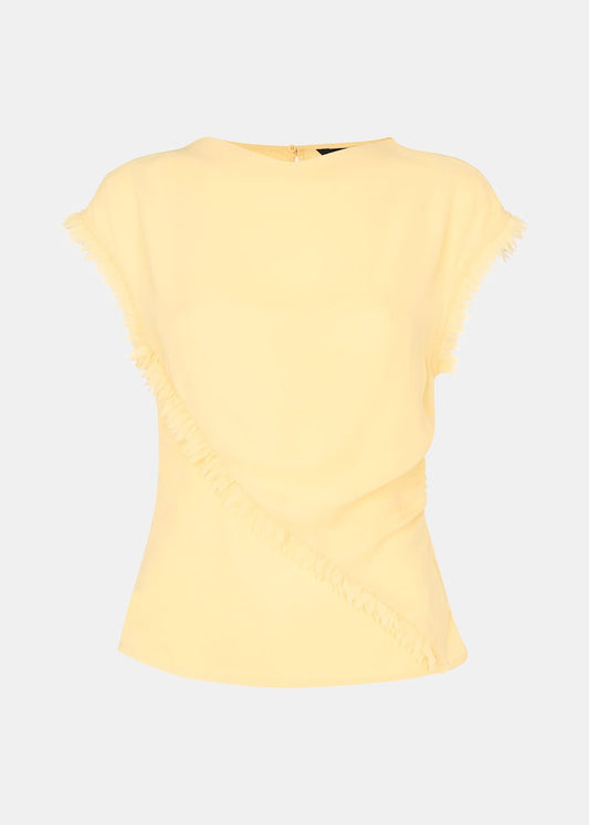 Butter Toril Textured Trim Detail Top