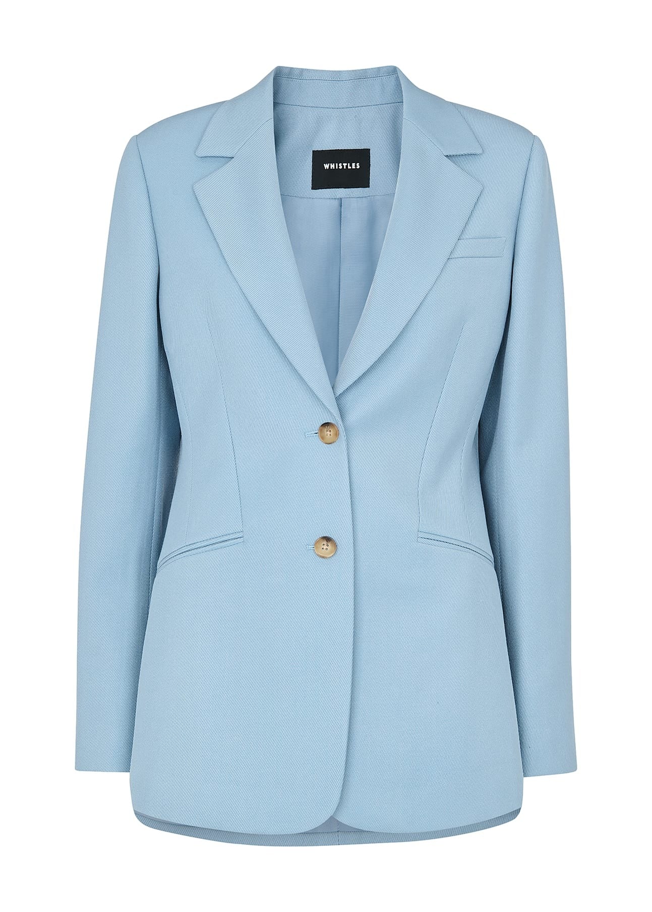 Blue Wool Blend Tailored Blazer