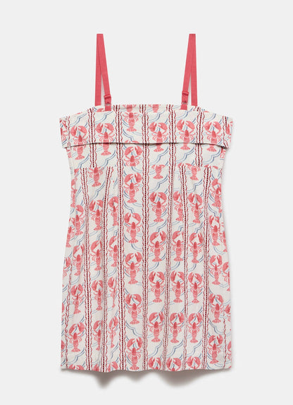 Red Lobster Print Mini Dress