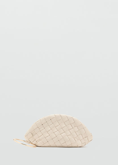 Braided leather handbag