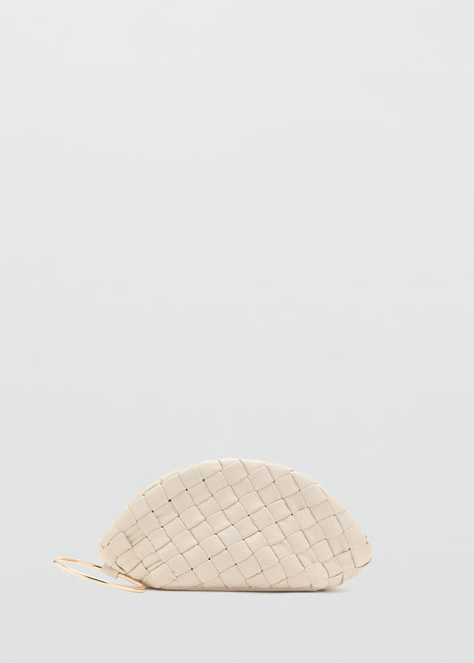Braided leather handbag
