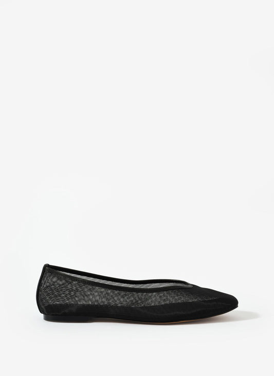 Piper Black Mesh Ballet Flats