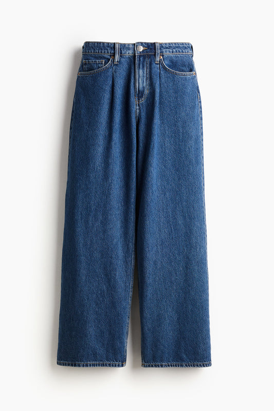 Wide denim trousers