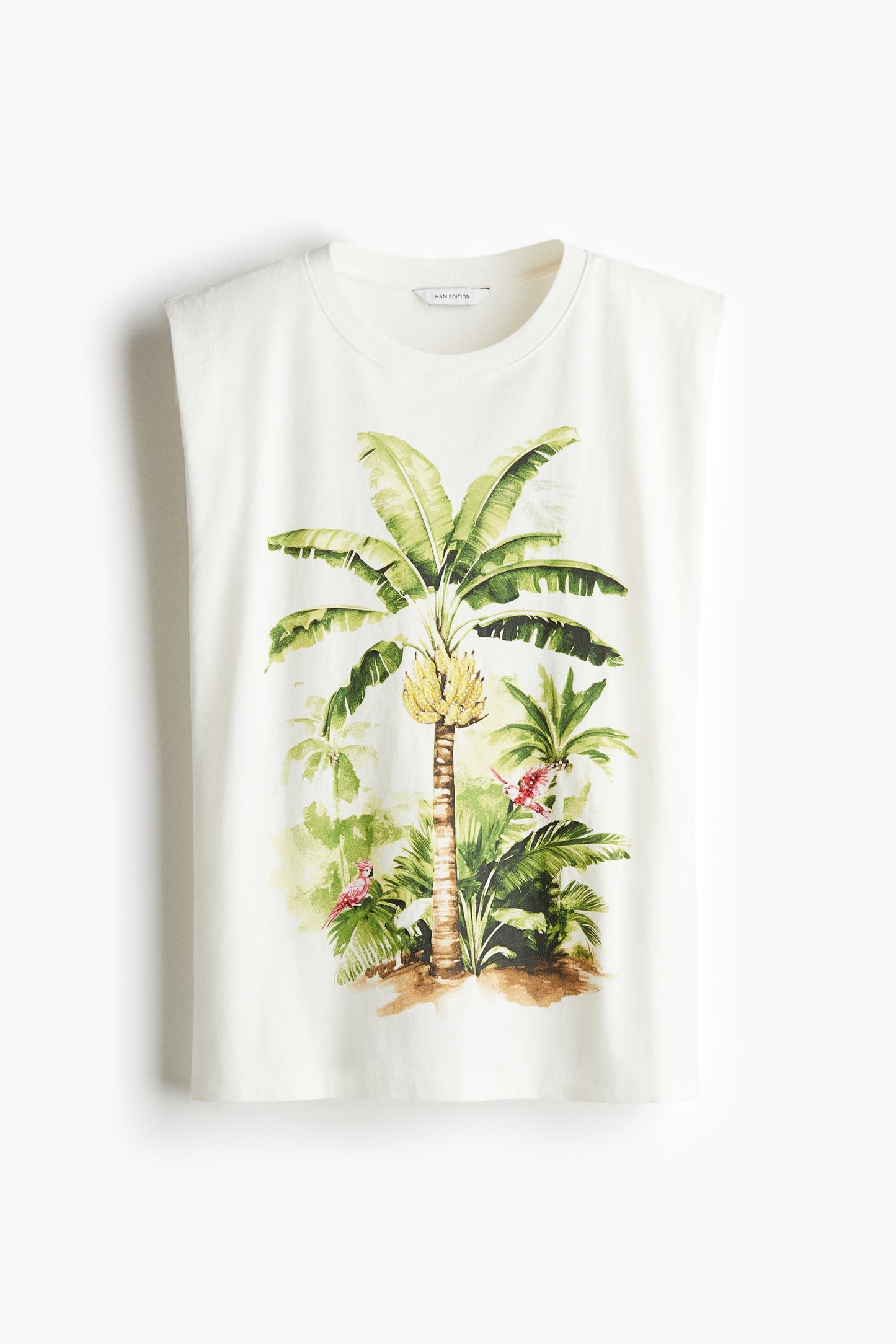 Sleeveless print-motif top