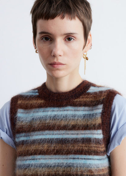 Knitted Mohair-Blend Vest