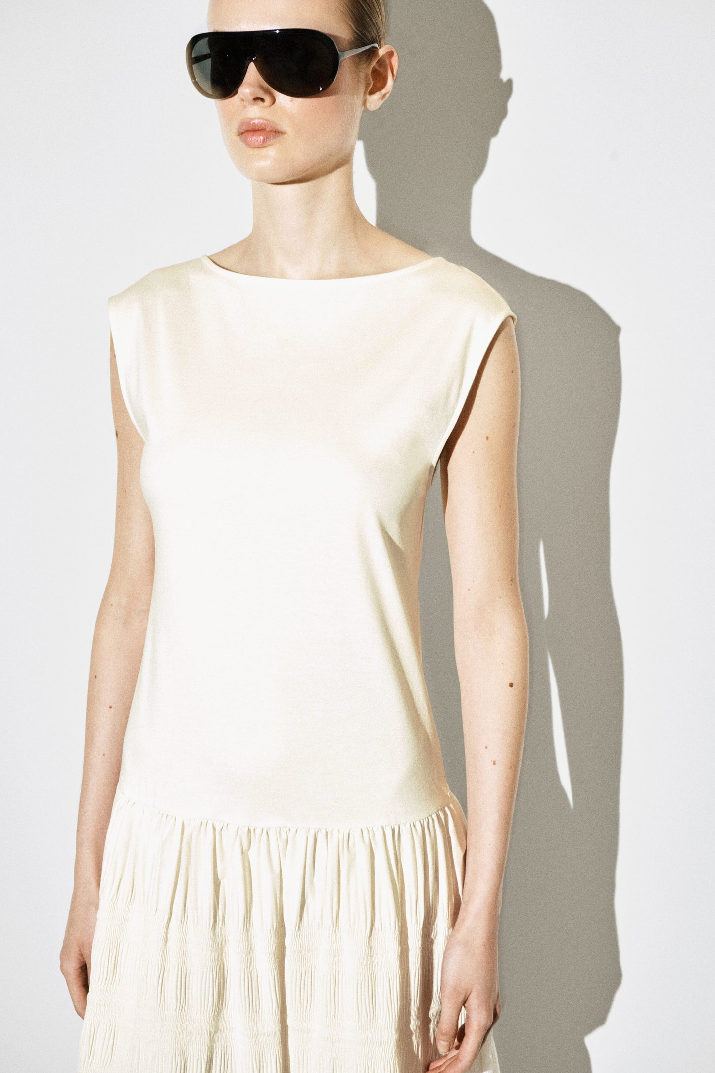 Tiered Gathered Midi Dress
