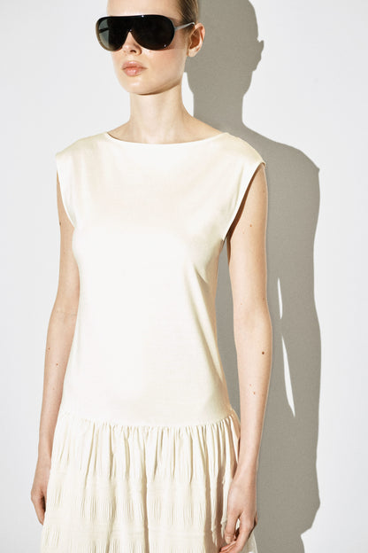 Tiered Gathered Midi Dress