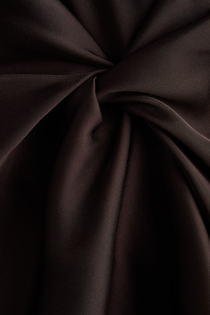 Puff-sleeved satin dress