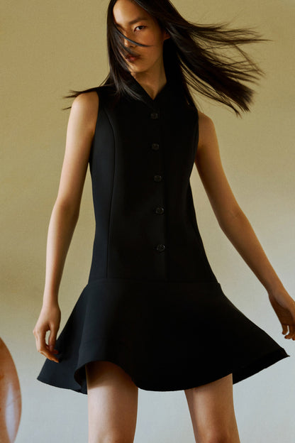 Circle-skirt shift dress
