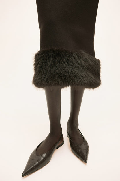 Fine-knit pencil skirt