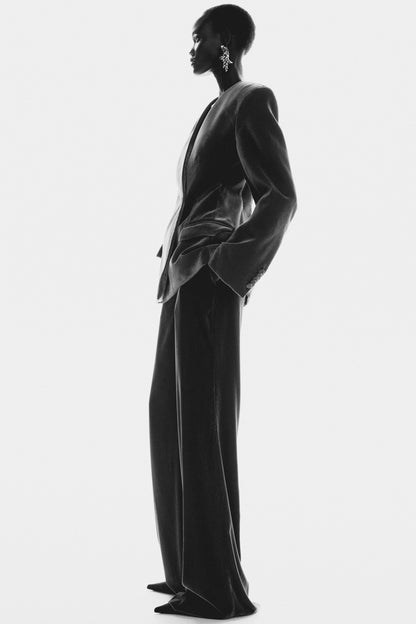 Bootcut velvet trousers