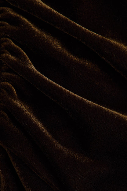 Velour halterneck jumpsuit