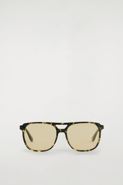 Square-Frame Aviator Sunglasses