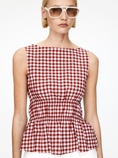 Seersucker Smock Top