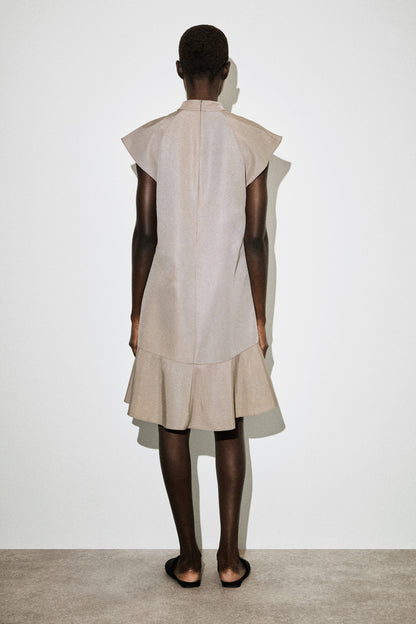 Sculpted High-Neck Dress