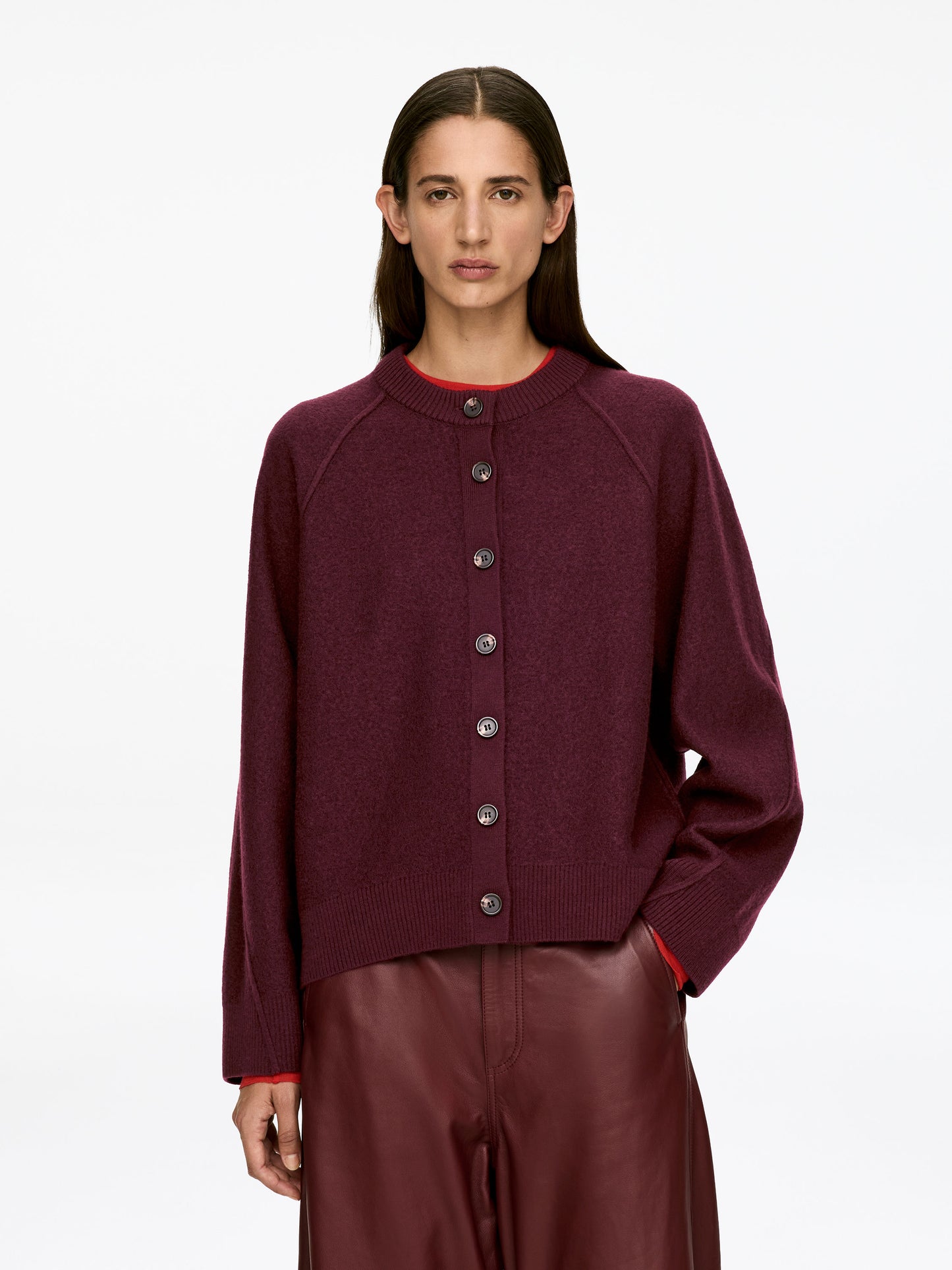 Boiled Wool Cardigan