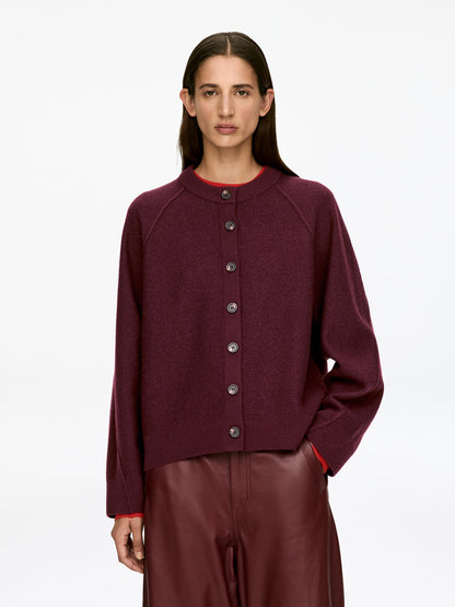 Boiled Wool Cardigan
