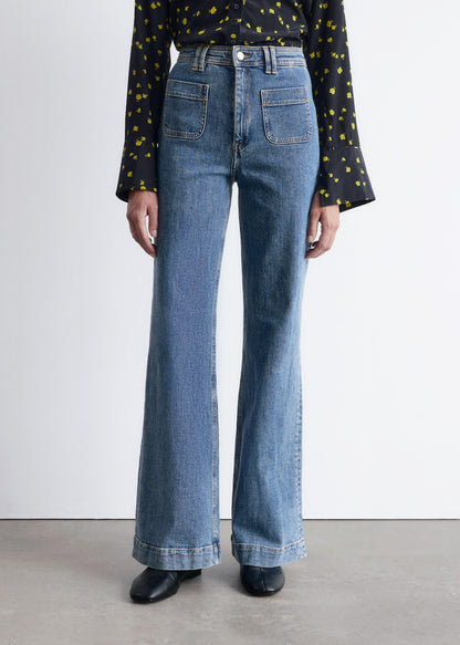 High-Waist Flared Jeans