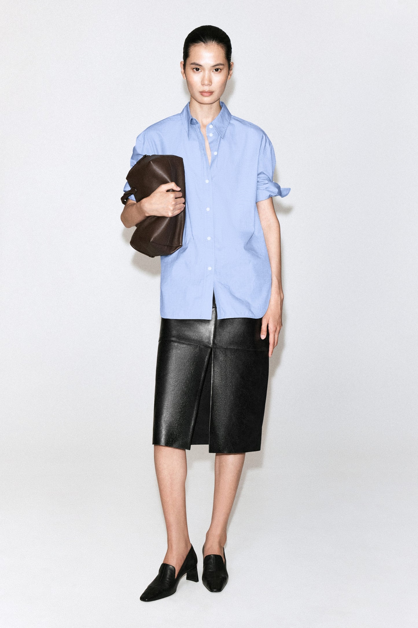 Folded-Cuff Cotton Shirt