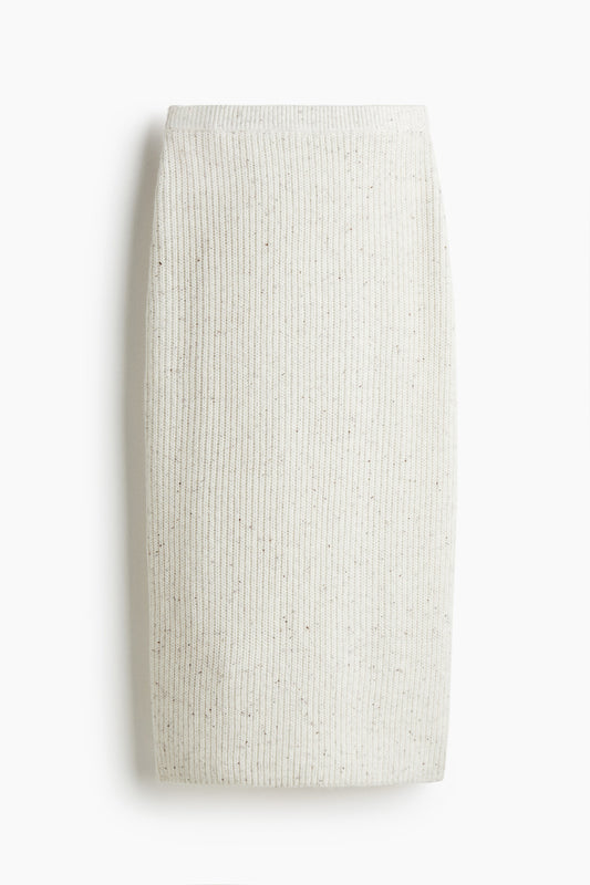 Rib-knit tube skirt