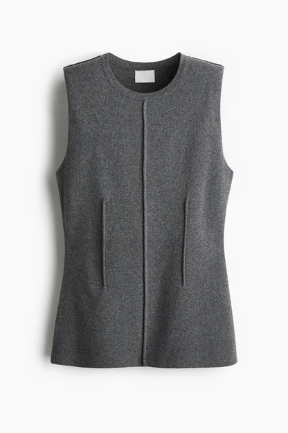 Wool-blend top