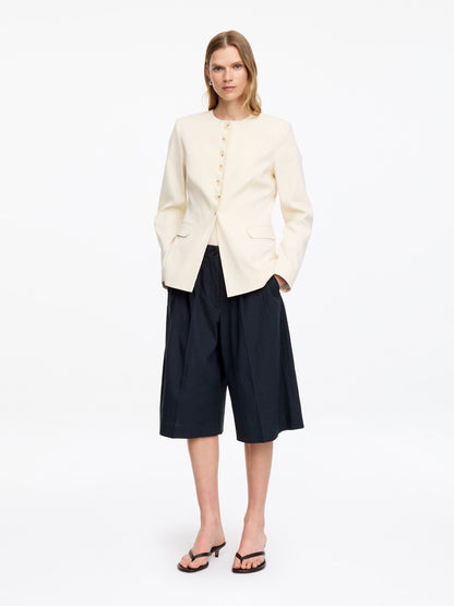 Tailored Wide-Leg Shorts