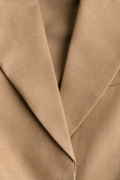 Long twill blazer
